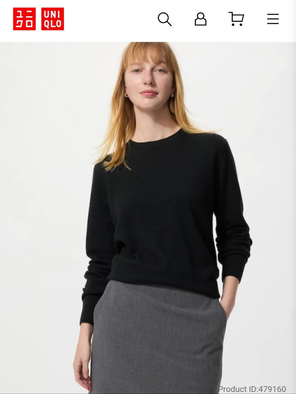 Uniqlo Women's Cashmere Sweater- Black